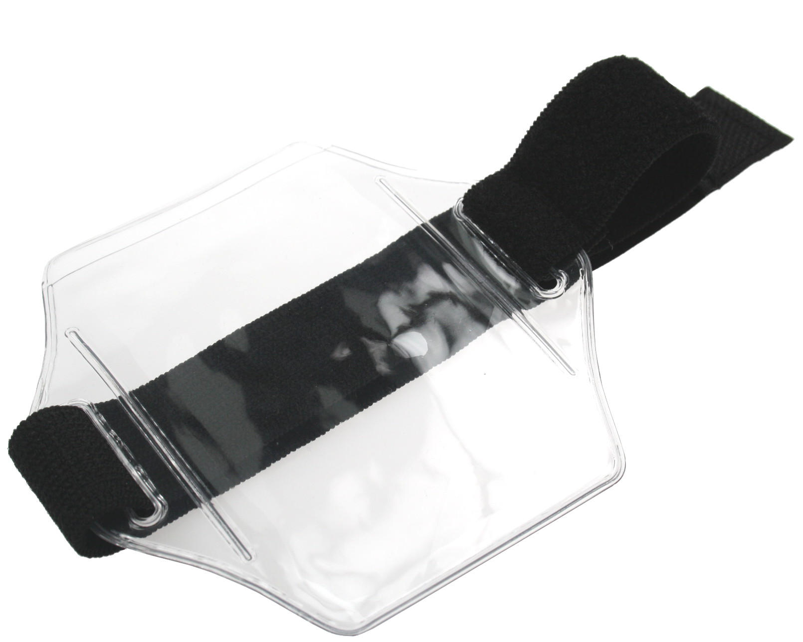 Digital ID Black Vinyl Adjustable Portrait Armband Holder - Pack of 1