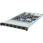 GIGABYTE R163-ZG2-AAJ2 Rev. 3.x AMD SoC Socket SP5 Rack (1U) Black, Steel