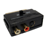 Cables Direct SCART Adaptor with Switch SCART (21-pin) 2 x RCA + S-Video Black
