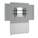 Middle Atlantic Products Forum Floor-to-Wall Mounted 48" (2-Bay) Display Stand for (1) 65" to 75" Display, Light Finish