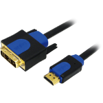 LogiLink CHB3105 video cable adapter 5 m HDMI DVI-D Black, Blue