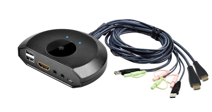 Image of Microconnect MC-HDMI-USBKVM2 KVM switch Black