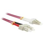 Synergy 21 3.0m OM4 LC - SC fibre optic cable 3 m Purple