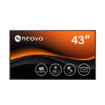 AG Neovo PD4302 Digital signage flat panel 109.2 cm (43") LCD 1000 cd/m² 4K Ultra HD Black 24/7