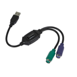 Monoprice 10934 PS/2 cable 2x 6-p Mini-DIN USB A Black