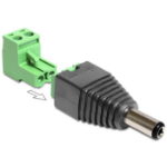 DeLOCK 65422 tussenstuk voor kabels DC 2.1 x 5.5 mm 2p Zwart, Groen