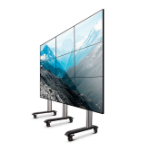 B-Tech SYSTEM X - 3 x 3 Universal Mobile Videowall Mounting System with Micro-Adjustment for 55-60" screens