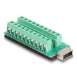 DeLOCK 67189 cable gender changer USB Type-E Key A Terminal block - 20 pin Black, Green