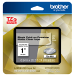 Brother TZEM51 label-making tape Black on transparent TZe