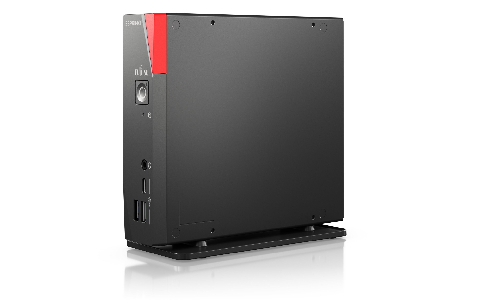 Fujitsu ESPRIMO G7012A 5650U Desktop AMD Ryzen 5 PRO 8 GB DDR4-SDRAM 256 GB SSD Windows 11 Pro Mini PC Black, Red