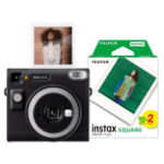 Fujifilm Instax Square SQ40 Instant Camera - Black - Camera + 20 Shot Pack