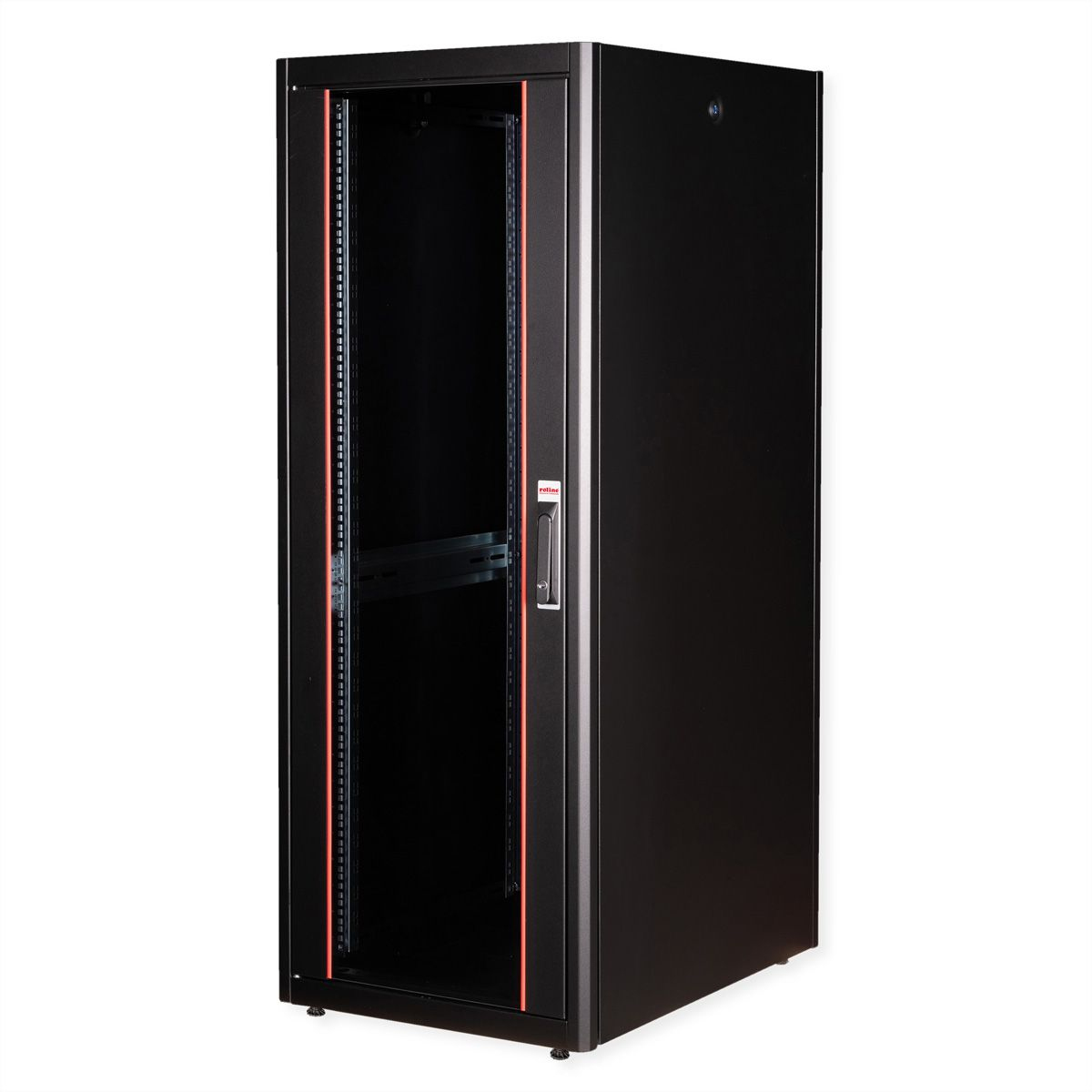 ROLINE 19-inch network cabinet Basic 32 U. 600x800 WxD glass door blac