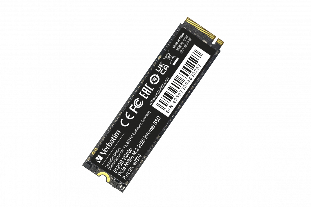 Image of Verbatim Vi3000 PCIe NVMe M.2 SSD 512GB PCI Express 3.0