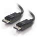 C2G 3ft (0.9m) DisplayPortTM Cable with Latches 4K 60Hz UHD M/M - Black