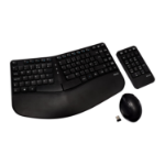 V7 Ergonomic Wireless Keyboard, Mouse, and Keypad Combo