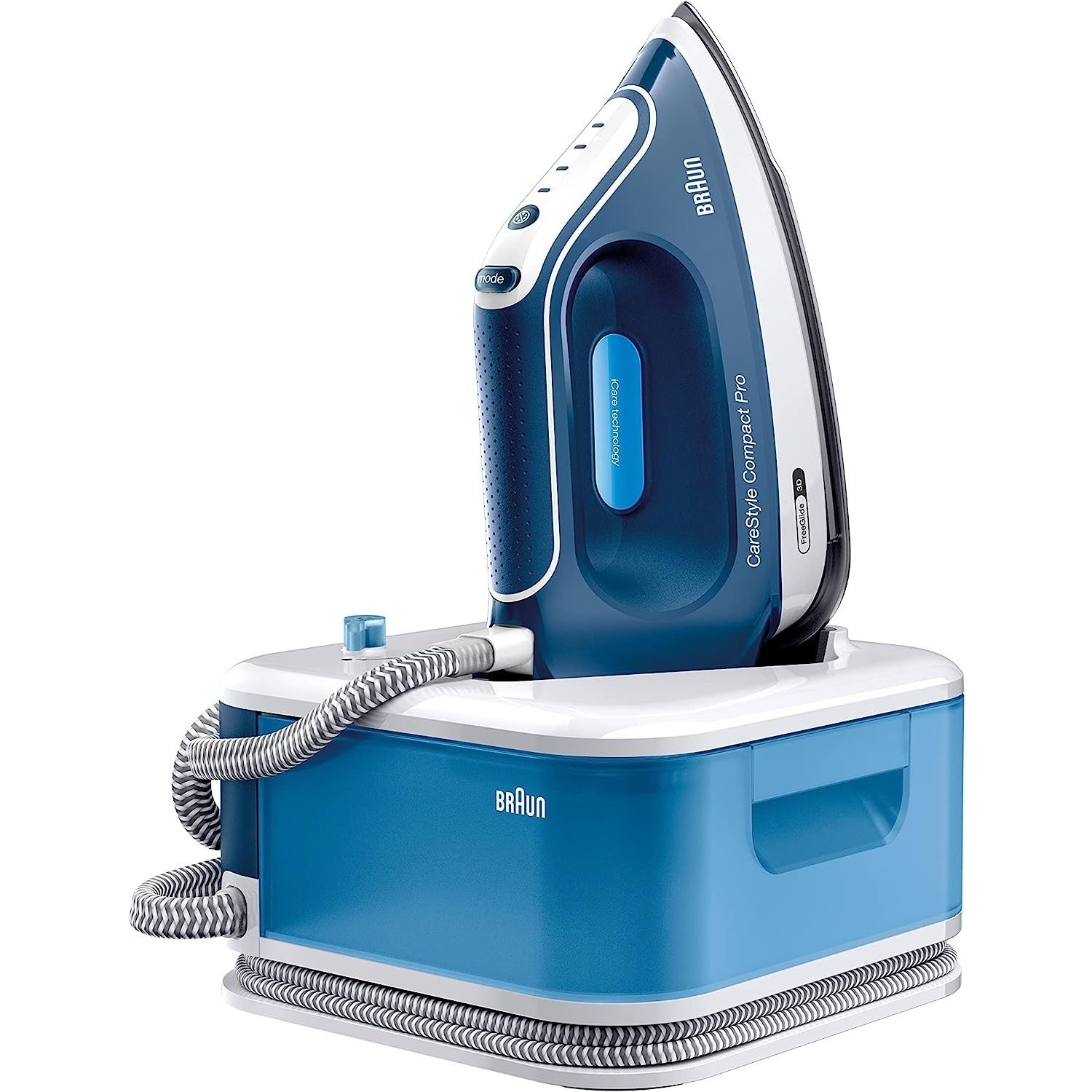 Braun TexStyle 3 IS2565BL iron Steam iron Aluminium soleplate 2400 W Blue, White