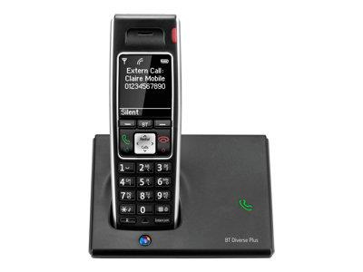 British Telecom Diverse 7410 Plus DECT telephone Black Caller ID