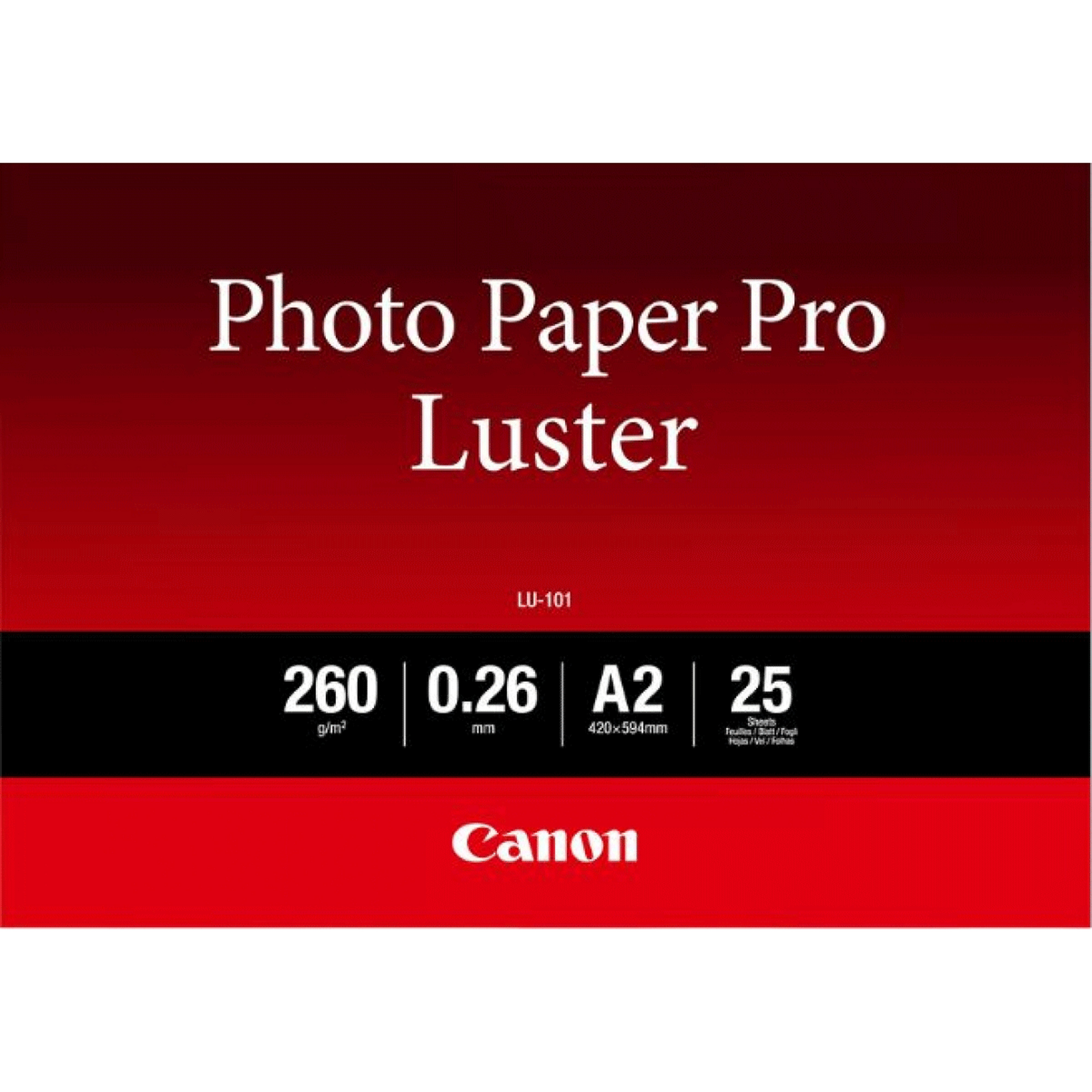Image of Canon LU-101 Luster Photo Paper Pro A2 - 25 Sheets