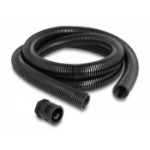 DeLOCK Cable protection sleeve 2 m x 28.5 mm with 2 x PG21 conduit fitting set black