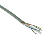 ACT Cat 6 F/UTP massieve installatiekabel, PVC, CPR euroklasse ECA, 24AWG, Grijs 500 meter