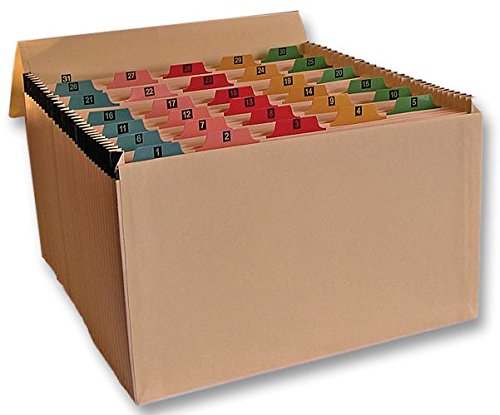 Cathedral Products Expanding File Manilla Mylar Reinforced 31 Pocket Labelled 1-31 Buff