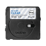 Brother BTAG133 12MM BLUE ON CLEAR TAPE