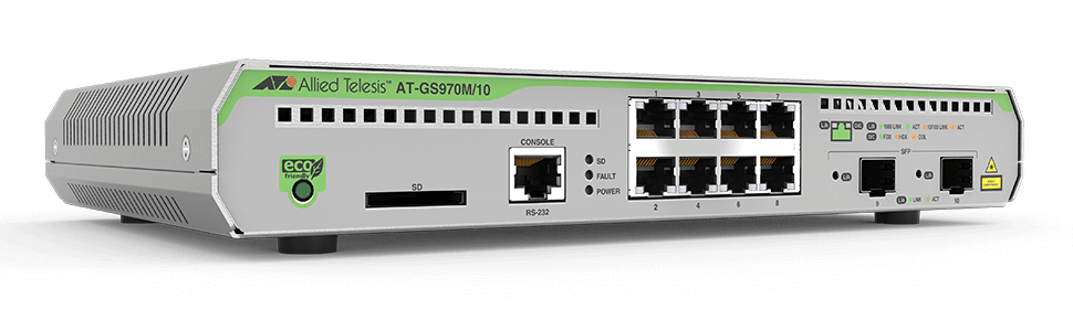 Image of Allied Telesis AT-GS970M/10PS-30 network switch Managed L3 10G...