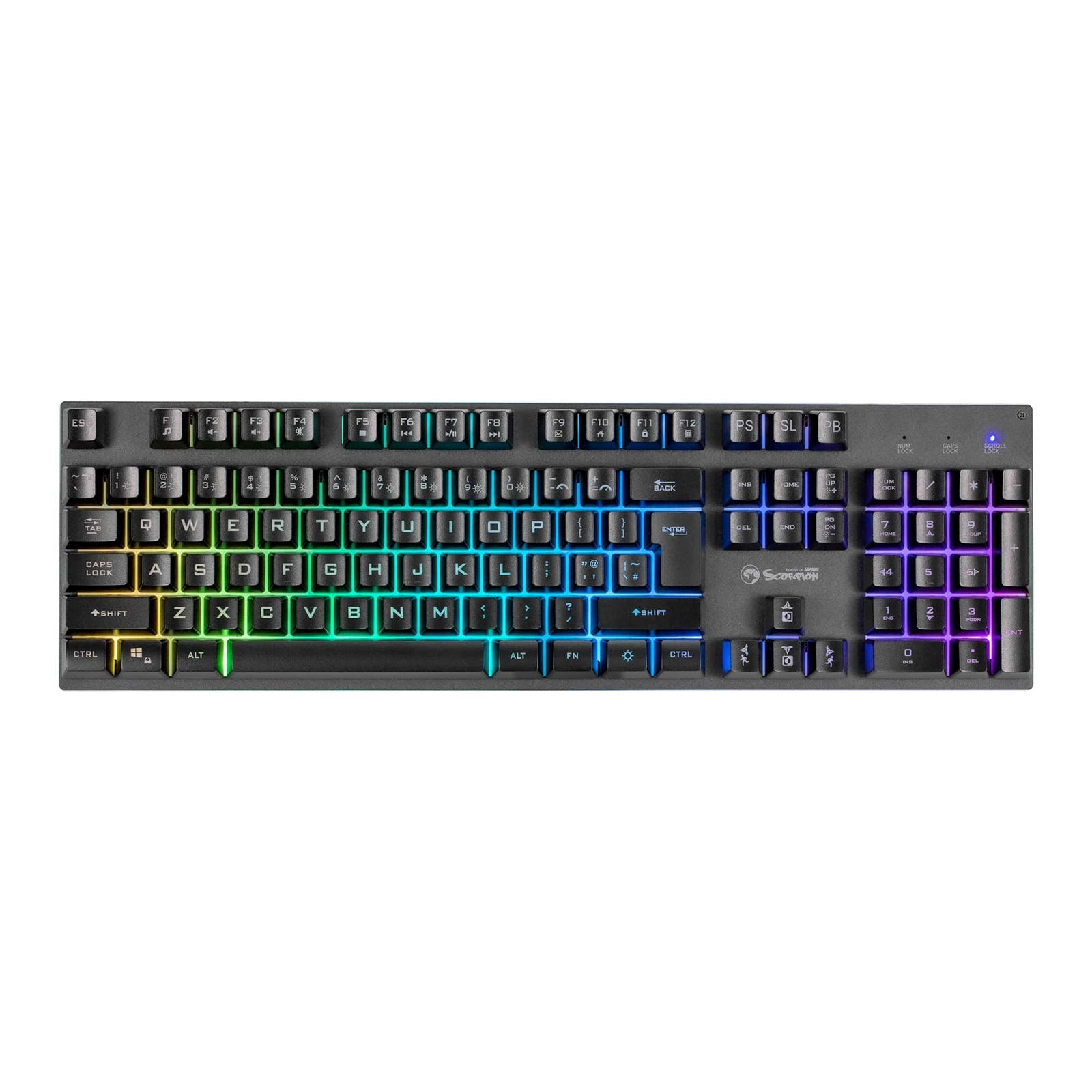 Scorpion K604 Soldat 20 Wired RGB Multimedia UK Layout Gaming Keyboard