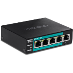 Trendnet TE-FP051 network switch Unmanaged Fast Ethernet (10/100) Power over Ethernet (PoE) Black