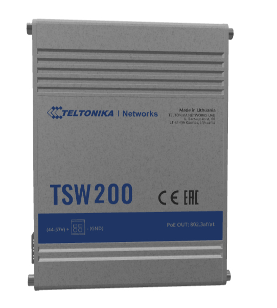 Teltonika TSW200 network switch Unmanaged Gigabit Ethernet (10/100/1000) Power over Ethernet (PoE) Aluminium