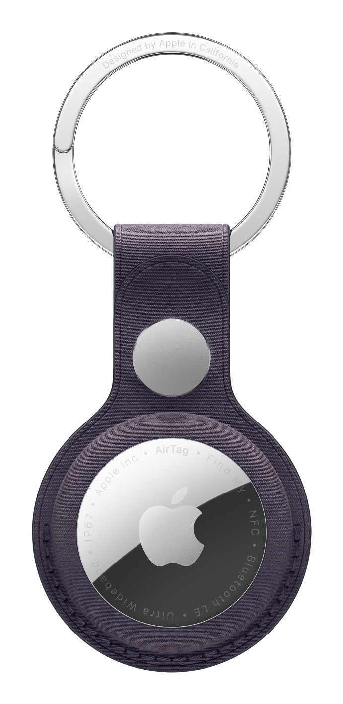 Apple AirTag FineWoven Key Ring – Midnight Purple