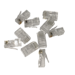 4Cabling Cat 6 8 Position RJ45 One-Piece Modular Crimp Plug | Stranded | 10 Pack