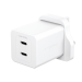 PanzerGlass empower™ by ® Turbo 45W Charger incl. 2 x USB-C | UK Plug | Silver White