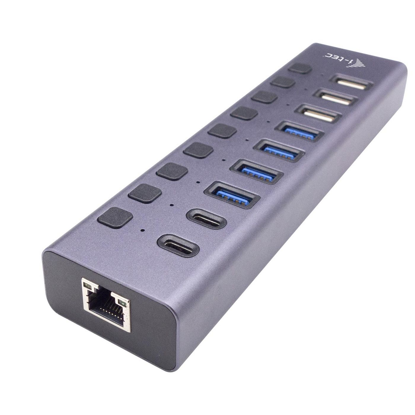 Photos - Card Reader / USB Hub i-Tec USB-A/USB-C Charging HUB 9port with LAN + Power Adapter 60 W CACHARG 