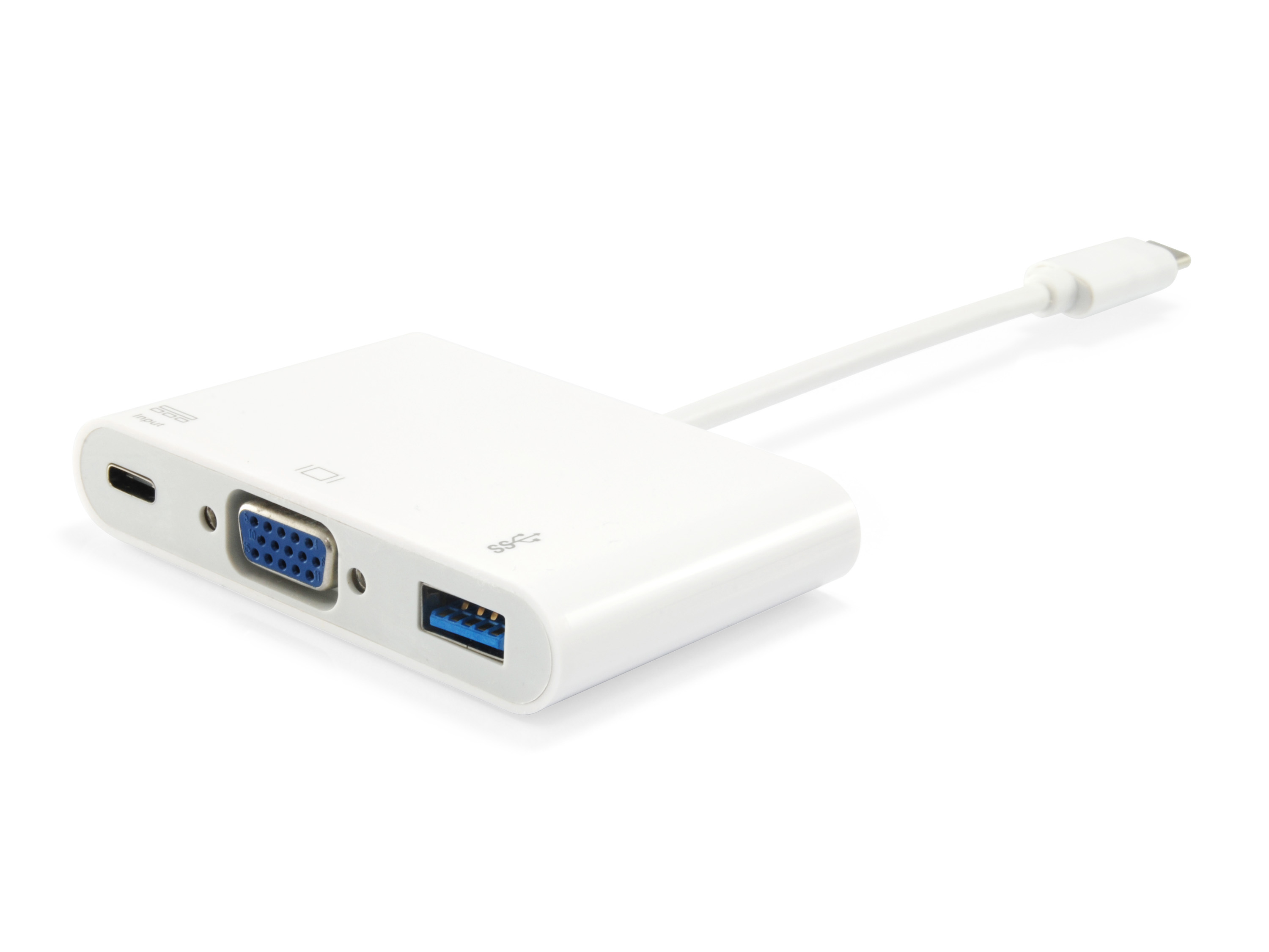 Image of Equip USB Type C to VGA Female/USB A Female/PD Adapter