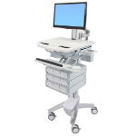 Ergotron StyleView Aluminium, Grey, White Flat panel Multimedia cart