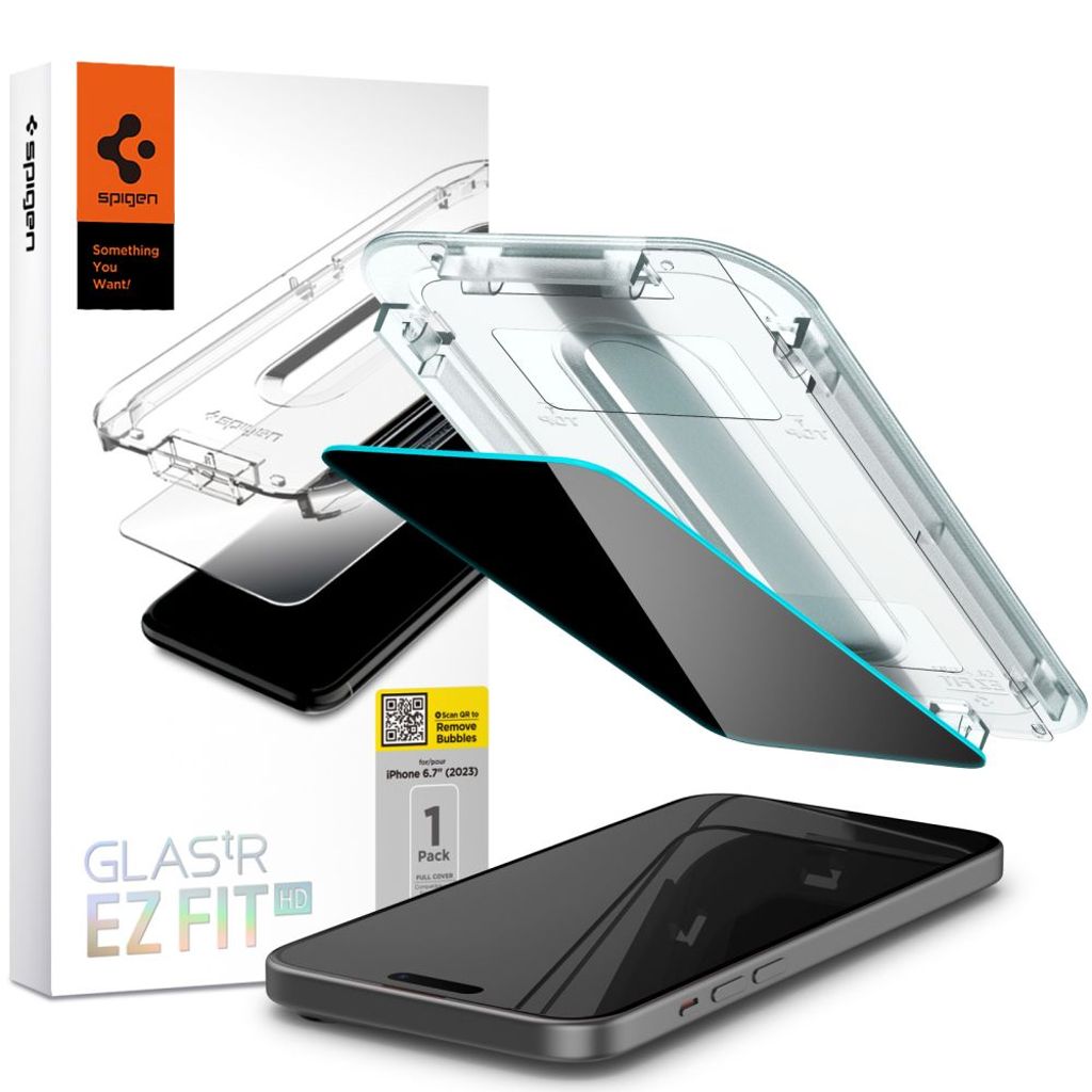 EU Product - Glas.tR EZ Fit Privacy Screen Protector for iPhone 15 Plus - Transparent thumbnail