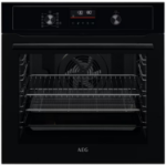 AEG 3000 Series Air Fry Electric Single Oven - Black