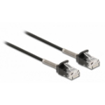 DeLOCK Cable RJ45 plug to RJ45 plug with bend protection Cat.6A 25 cm black