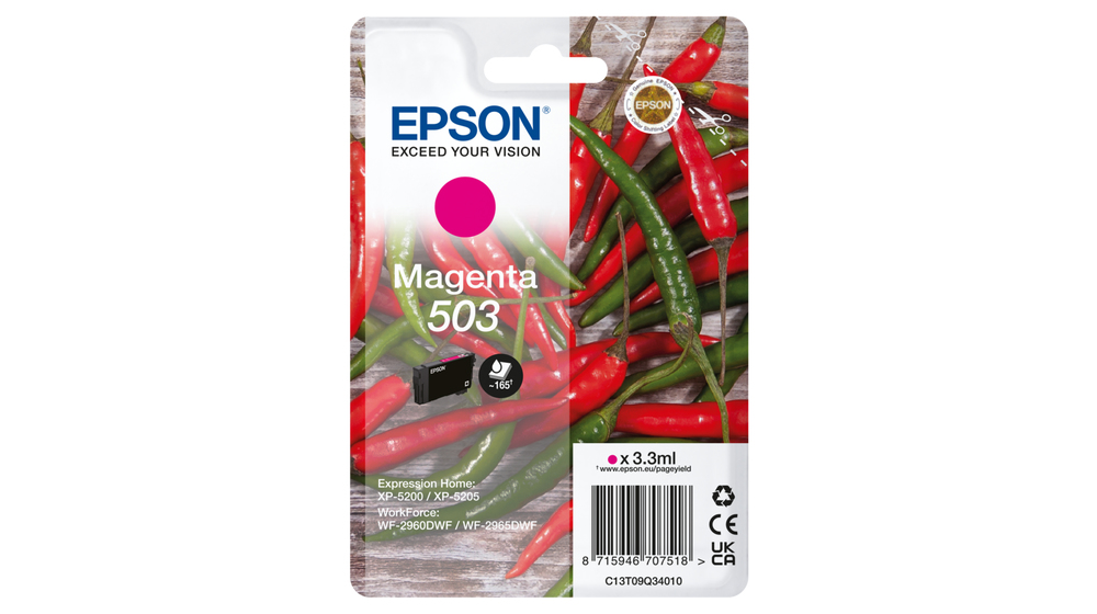 Image of Epson C13T09Q34010/503 Ink cartridge magenta, 165 pages 3,3ml for...
