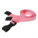 Digital ID 10mm Recycled Plain Pink Lanyards with Plastic J Clip (Pack of 100)