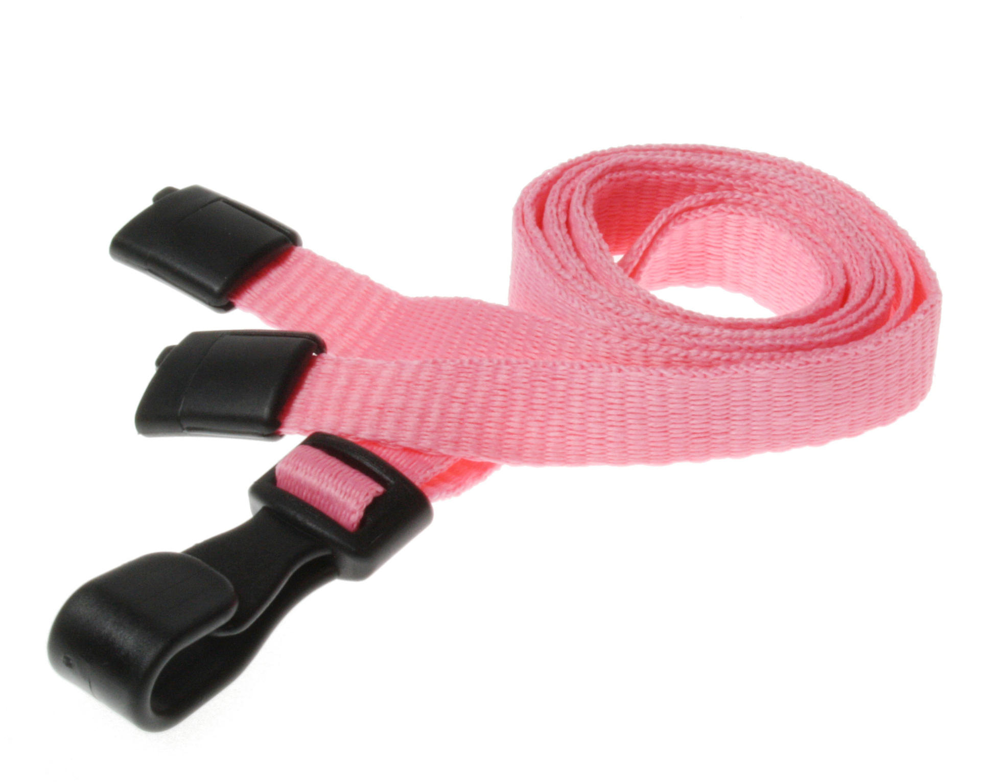 Image of Digital ID 10mm Recycled Plain Pink Lanyards with Plastic J Clip...