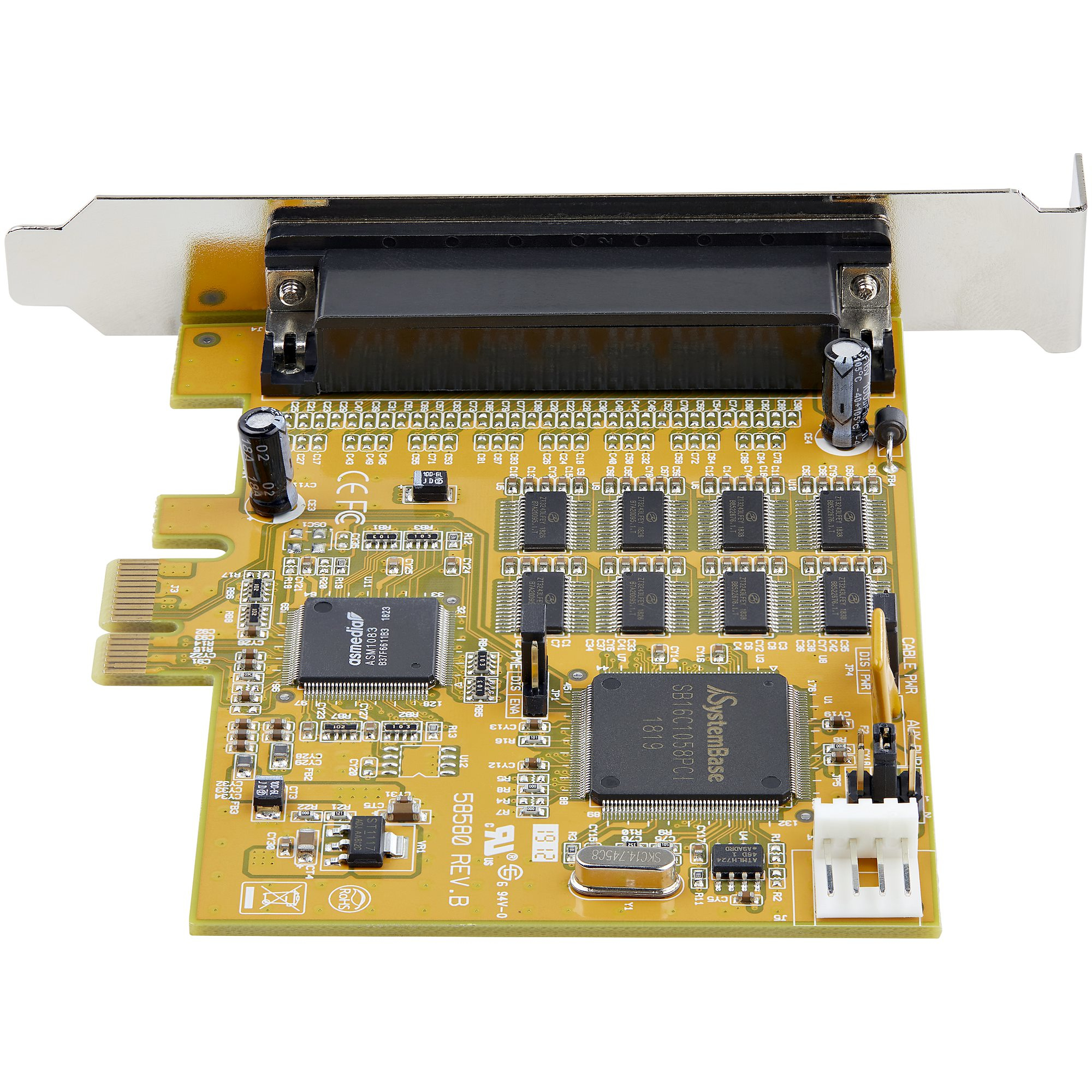 StarTech.com 8-Port PCI Express RS232 Serial Adapter Card - PCIe RS232 Serial Card - 16C1050 UART - Multiport Serial DB9 Controller/Expansion Card - 15kV ESD Protection - Windows & Linux