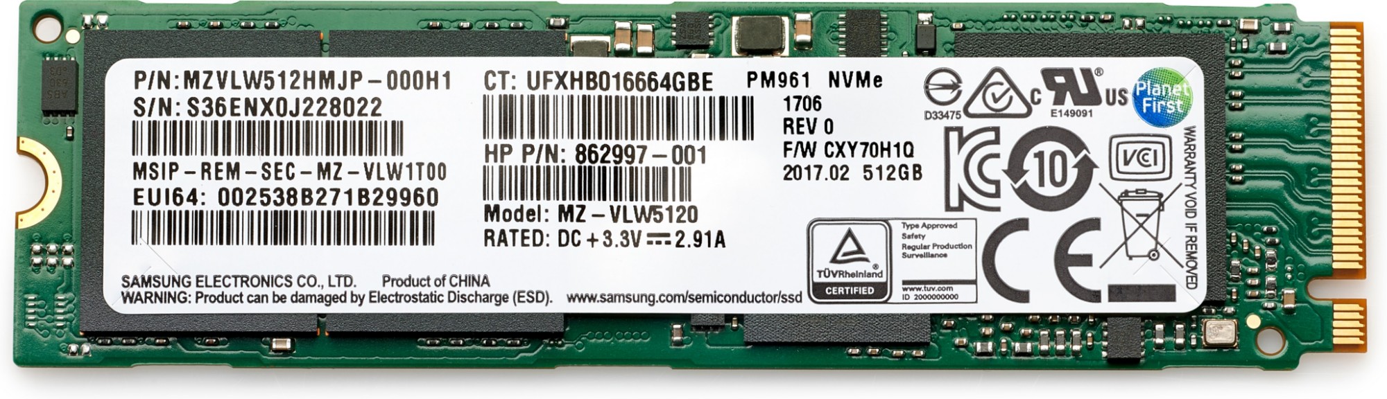 Photos - SSD HP 1TB PCIe 4x4 NVMe TLC  M.2 PCI Express 4.0 406L7AA 
