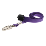 Digital ID 10mm Recycled Plain Purple Lanyards with Metal Lobster Clip (Pack of 100)