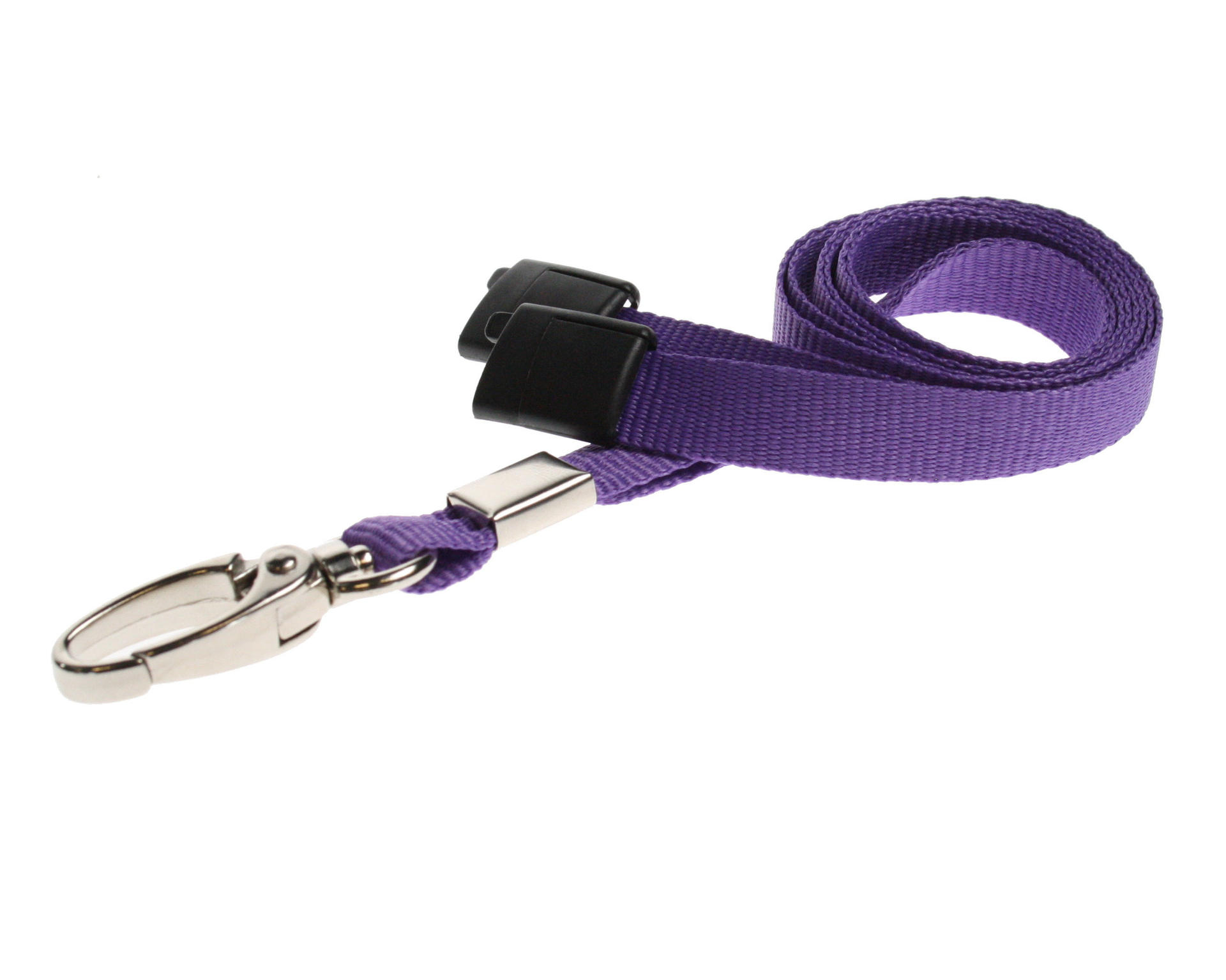 Image of Digital ID 10mm Recycled Plain Purple Lanyards with Metal Lobster...