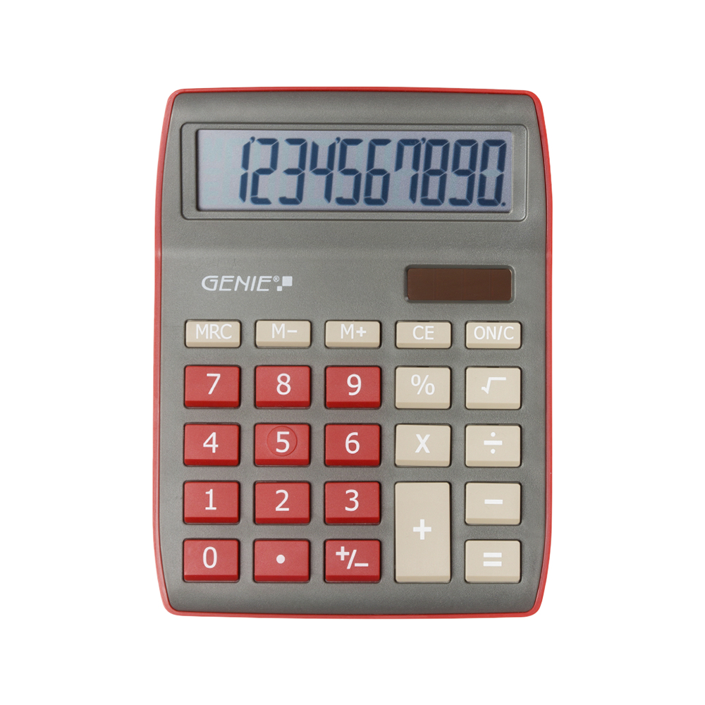 Image of Genie 840 DR calculator Desktop Display Red