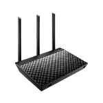 ASUS AC1750 wireless router Gigabit Ethernet Dual-band (2.4 GHz / 5 GHz) 4G Black