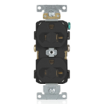 Leviton BR20-E socket-outlet NEMA 5-20R Black