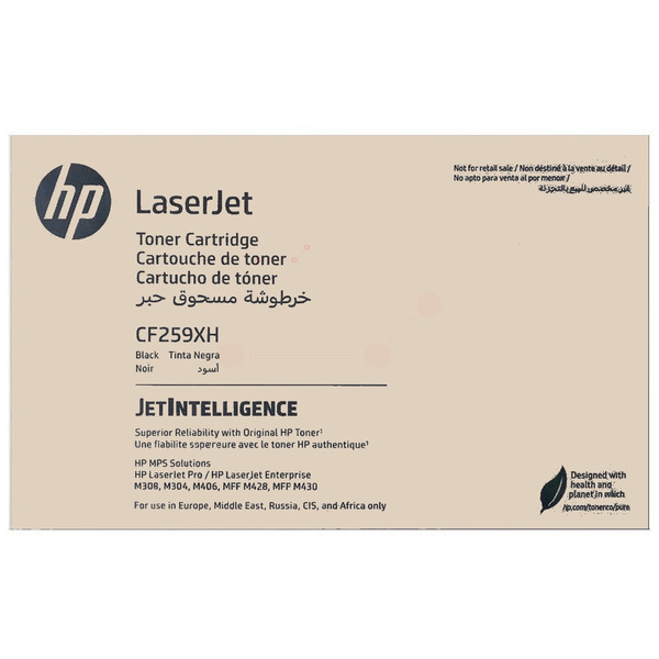 HP CF259XH/59X Toner cartridge Contract, 10K pages ISO/IEC 19752 for HP LaserJet Pro M 304